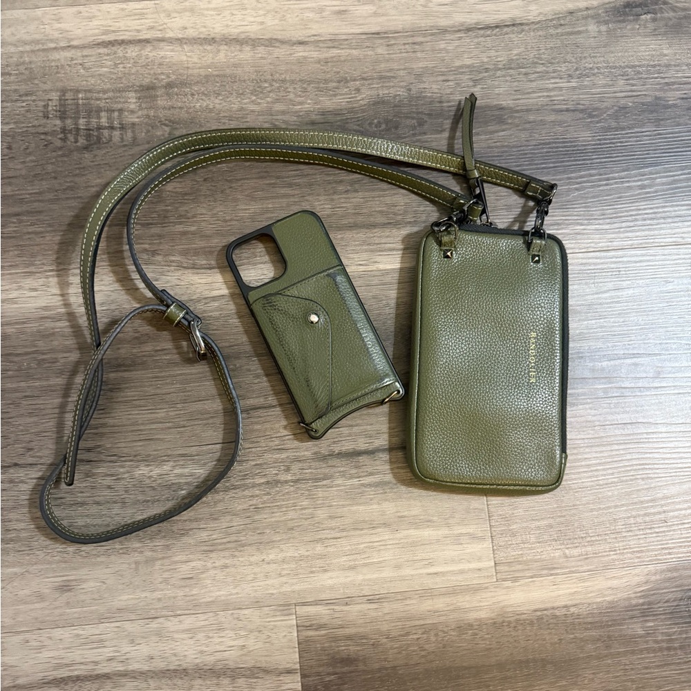 Olive green bandolier set for iPhone 12